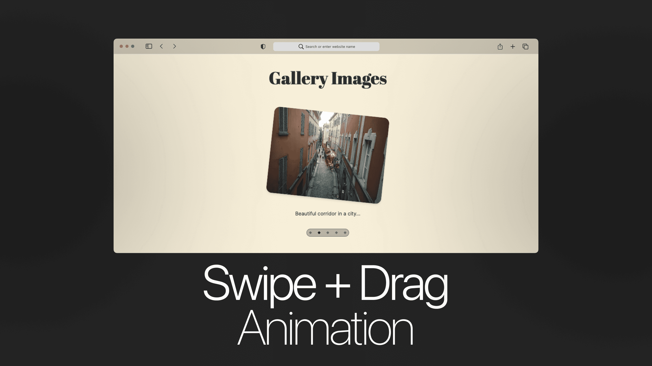 Swipe Card Image Gallery | Framer Motion | React Animation